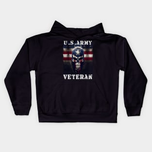 Skull US Veteran Kids Hoodie